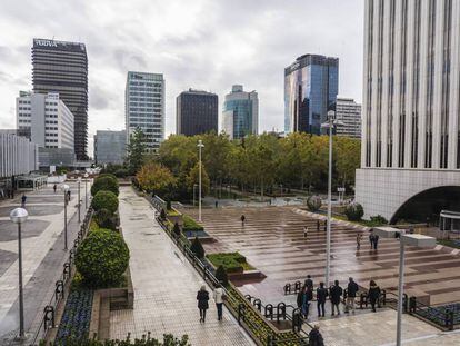 Vista del complejo financiero de Azca, en Madrid.