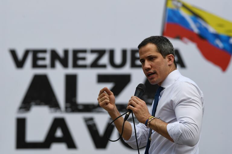 The opposition leader Juan Guaidó, during a rally in October last year.