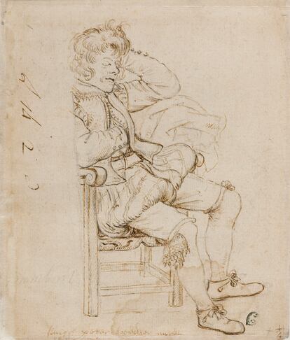 Roelant Savery, 'Sleeping Young Man, Probably Pieter Boddaert', 1606/07.