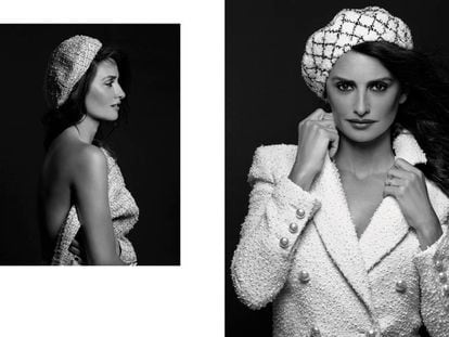Penélope Cruz, fotografiada por Karl Lagerfeld en dos imágenes de su primera campaña para Chanel.