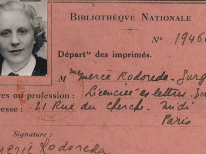 Carnet de lectora de la Biblioteca Nacional de París de Mercè Rodoreda.