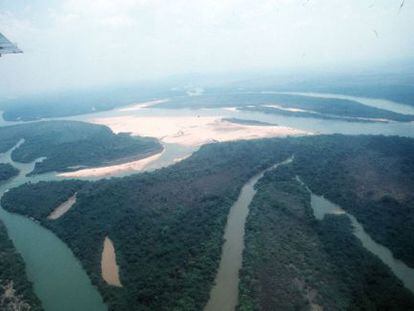 Vista a&eacute;rea de la selva amaz&oacute;nica en Brasil.