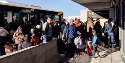 Un grupo de refugiados sirios llegan a Espa&ntilde;a, a finales de noviembre.