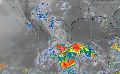 Mapa meteorológico del huracán 'Bonnie'.