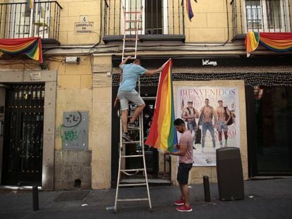 Las calles de Chueca durante estos días de celebraciones del Orgullo. 