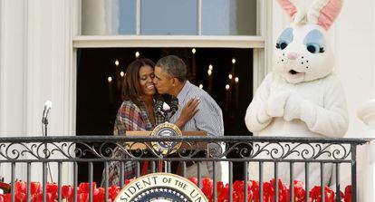 Brack Obama y su mujer en un evento de Pascua en Washington. 