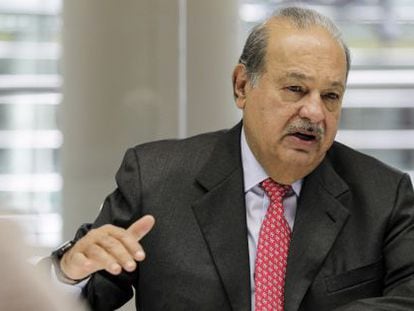 El empresario mexicano Carlos Slim, en Nueva York. 
