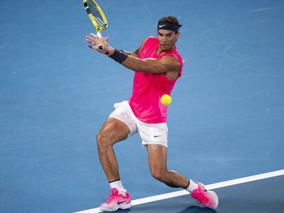 Rafa Nadal durante su partido del Open de Australia contra Dominic Thiem el pasado 29 de enero. 