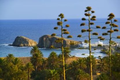 Vista de la Isleta del Moro, en la costa almeriense.