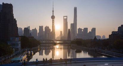 Vista de la ciudad china de Shanghái.