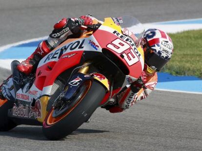 Marc M&aacute;rquez, en el circuito de Indian&aacute;polis.