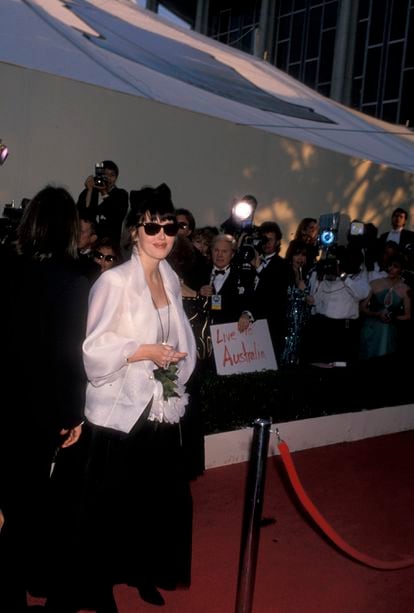 Isabelle Adjani en la gala de los Oscar de 1990. 
