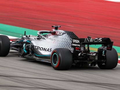 El Mercedes AMG F1 GP W11 de Hamilton, en Montmeló.