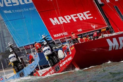 MAPFRE, durante la salida en Melbourne.