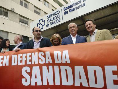 Protesta ante el hospital de Ourense 
