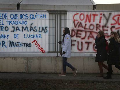 Jornada de huelga convocada el pasado 15 de enero por los trabajadores de Continental Automative en Rubí (Barcelona).