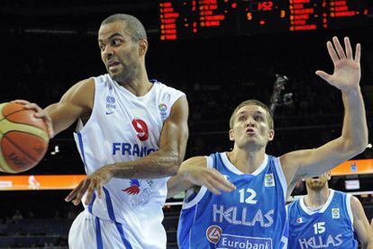 El francés Tony Parker durante el partido de cuartos de final del Eurobasket.