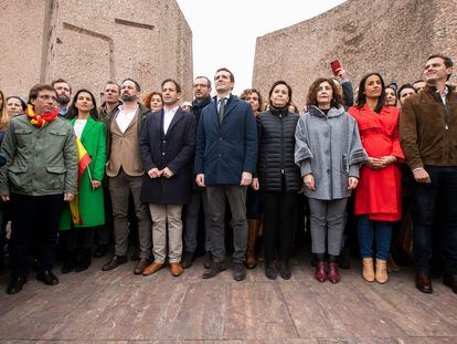 Acto de los partidos de derechas en la plaza de Colón en 2019.
