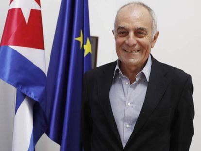 Alberto Navarro, embajador de la Unión Europea (UE) en Cuba, en la sede de la UE en La Habana, Cuba, en febrero de 2020. Yander Zamora.