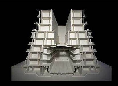 <i>Rue des Amiraux,</i> de Henri Sauvage (maqueta de la Escola d'Arquitectura del Vallès).