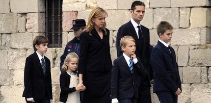 La infanta Cristina con su esposo e hijos, en una imagen de 2012.