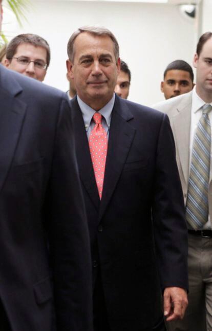 El máximo líder republicano en el Congreso estadounidense, John Boehner, hoy en Washington
