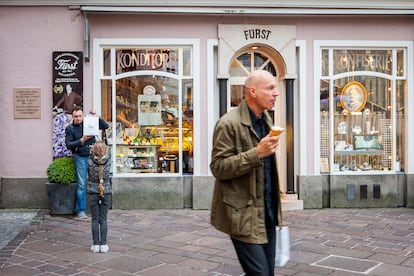 El pastel Mozartkugel (bola de Mozart) es la especialidad de la confitería Furst en Salzburgo (Austria).
