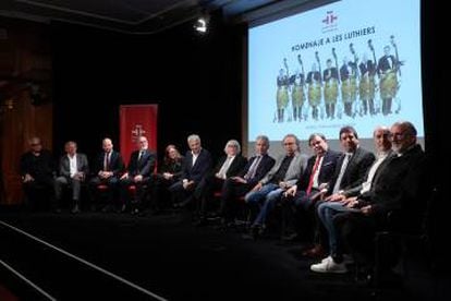 Imagen del homenaje de esta mañana.