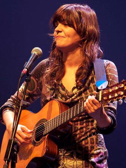 Clara Andrés durante una actuación.