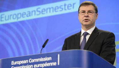 El vicepresidente de la Comisi&oacute;n Europea, Valdis Dombrovskis.