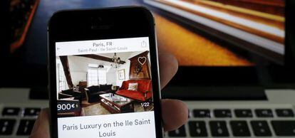Apartamento parisino disponible en la &lsquo;app&rsquo; de Airbnb. 