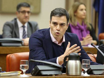 El secretario general del PSOE, Pedro Sánchez durante una reunión del partido.