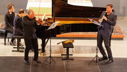 Uno de los grandes momentos del festival: 'Contrastes' de Béla Bartók, interpretada por Dénes Várjon (piano), Arvid Engegård (violín) y Csaba Klenyán (clarinete).