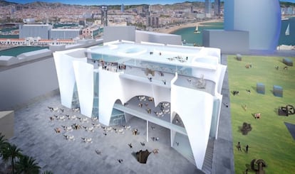 Imatge de l'edifici projectat per Toyo Ito on s'hauria d'ubicar l'Hermitage de Barcelona.