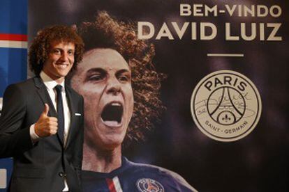 David Luiz, en su presentación con el PSG.