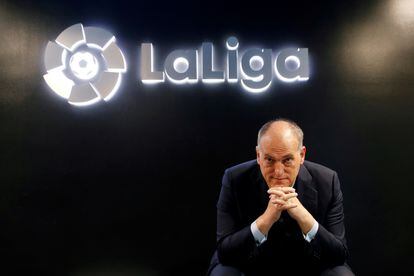 Javier Tebas, presidente de LaLiga, en Madrid el pasado enero.