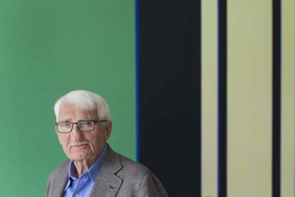 El filósofo Jürgen Habermas, retratado en 2018 en su casa de Baviera (Alemania).