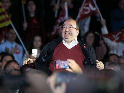 Miquel Iceta durant al campanya de les eleccions de novembre del 2019.