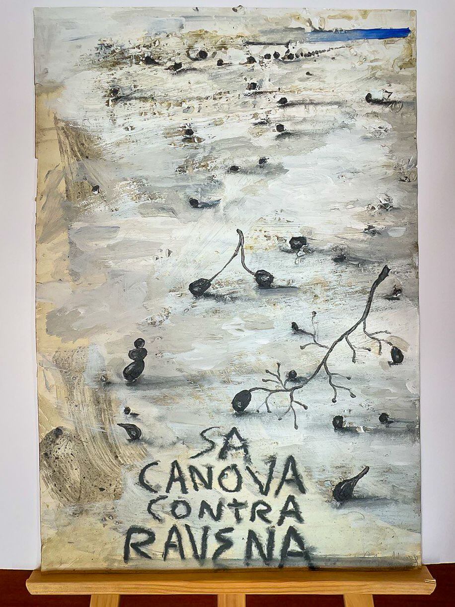 El cuadro donado por Miquel Barceló en 1988.