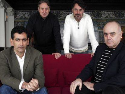 De izq. a dcha: Juan Mayorga, Juanjo Puigcorb&eacute;, Pere Ponce y Juan Jos&eacute; Afonso. 