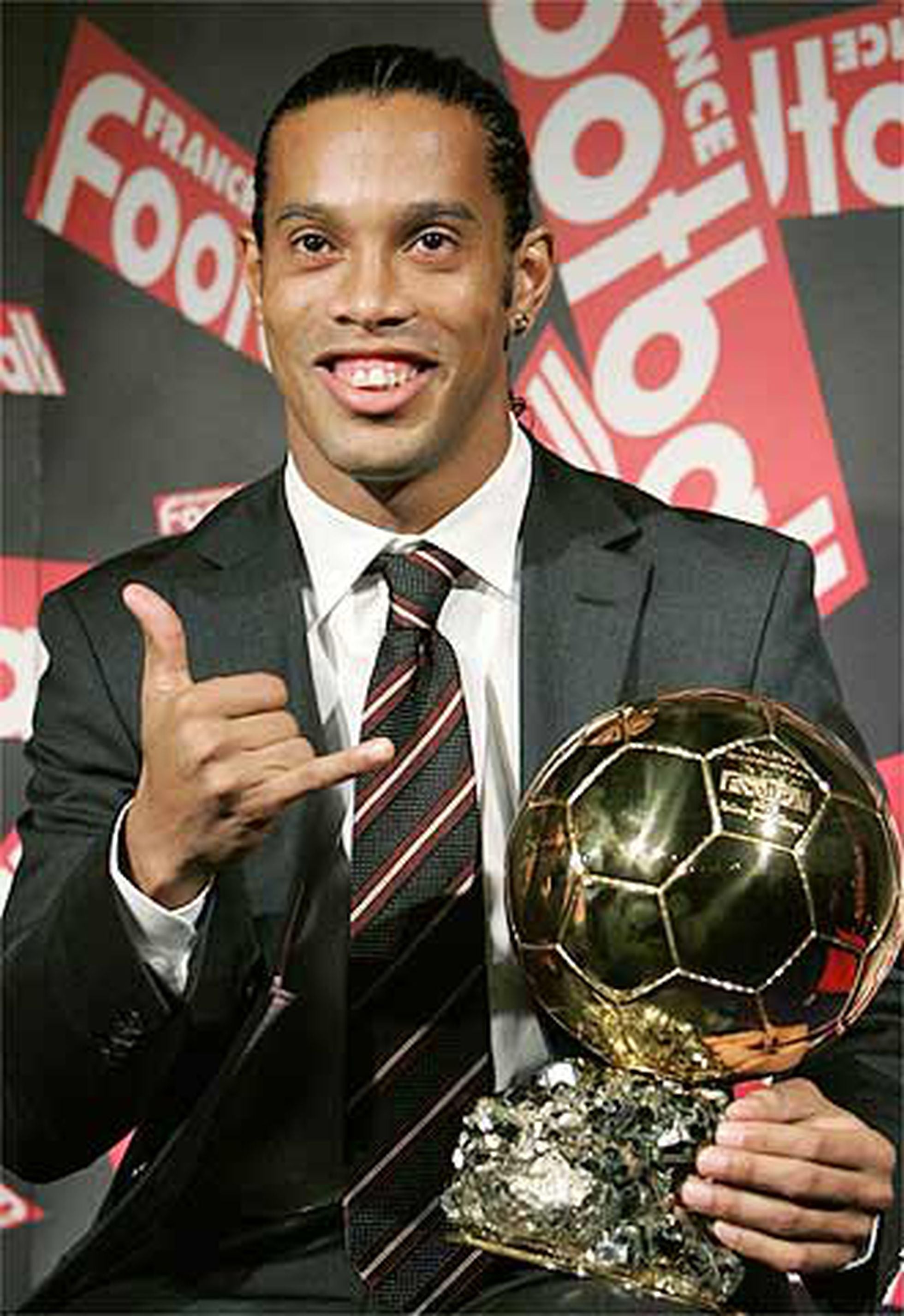 ¿Cuántas veces ganó el Balón de Oro Ronaldinho