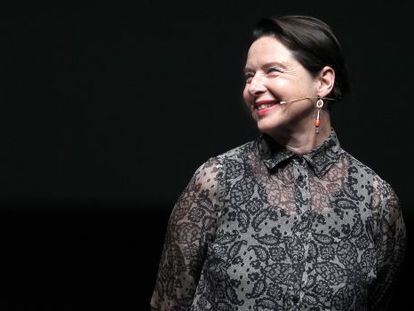 Isabella Rossellini en la presentación de 'Green Porno, Live on Stage'.