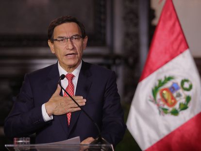 El presidente de Perú, Martín Vizcarra, envía un mensaje a la población este jueves.