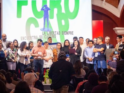 Periodistas anuncian la creación de la Red Centroamericana de Periodismo, en Antigua Guatemala.
