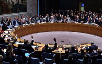 La votaci&oacute;n de este lunes en el Consejo de Seguridad.