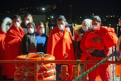 Llegada al puerto de Motril (Granada), de 65 inmigrantes de origen argelino rescatados por Salvamento Marítimo el pasado mes de mayo.