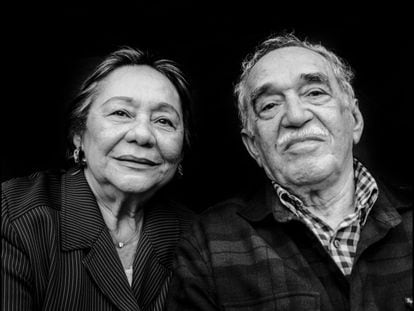 Mercedes Barcha Pardo y Gabriel García Márquez en Los Ángeles, en el 2008.