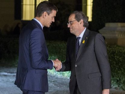 Pedro Sánchez, presidente del Gobierno, y Quim Torra, de la Generalitat, en una foto de archivo. En vídeo, el análisis de Lluís Orriols.