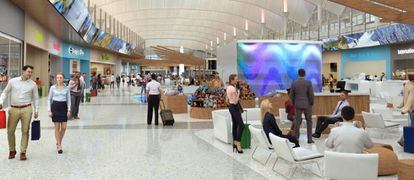 Recreación de la futura reforma del aeropuerto de Denver (EE UU)