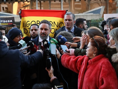 El presidente de Vox, Santiago Abascal, el 19 de enero en Madrid.